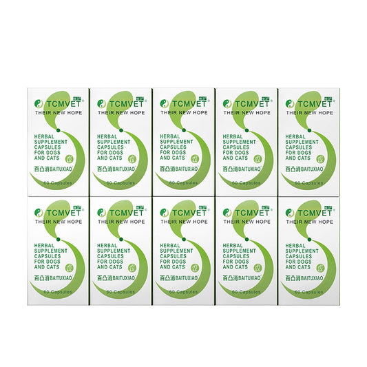 TCMVET BaiTuXiao Comprehensive Botanical Formula-Ten Bottles